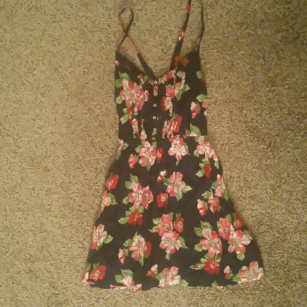 Navy floral Hollister summer dress